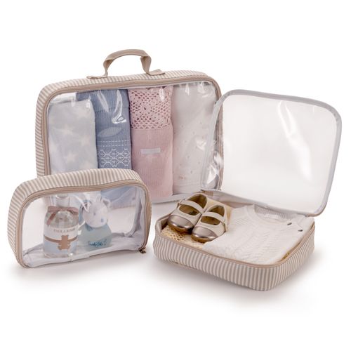 Kit Organizador de Mala de Bebê - KAKI