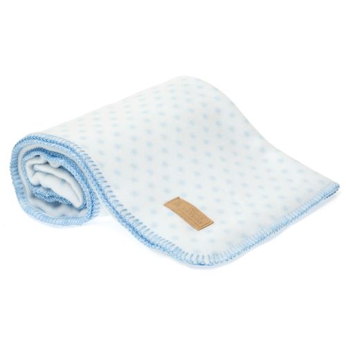 Manta de Bebê Soft Poá - AZUL