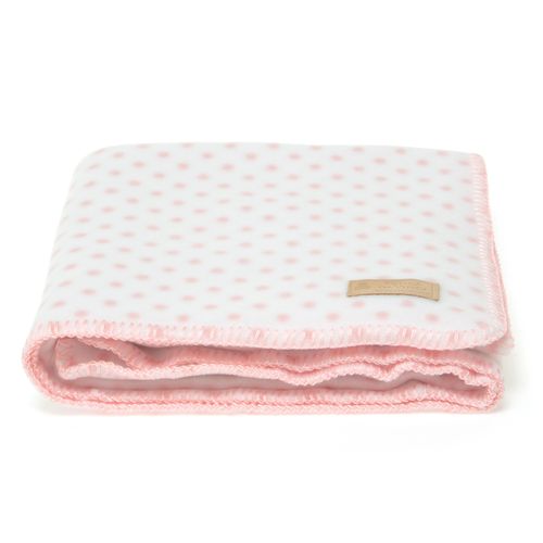 Manta de Bebê Soft Poá - ROSA