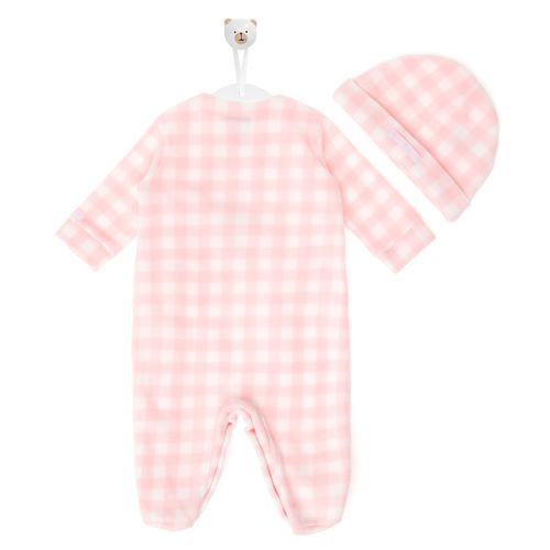 Macacão de Bebê Feminino Longo Urso - ROSA BEBE