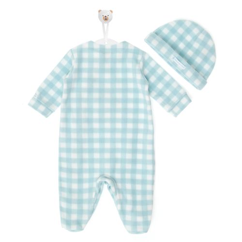 Macacão de Bebê Urso Inverno - AZUL BEBE
