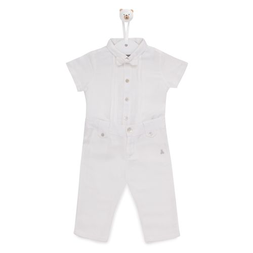 Conjunto Batizado Linho - BRANCO