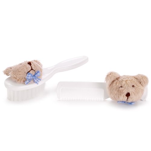 Duo Pente e Escova de Bebê Urso Bimbi - AZUL