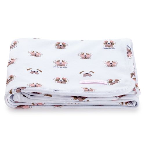 Manta Algodão Egípcio Mini Dogs - ROSA