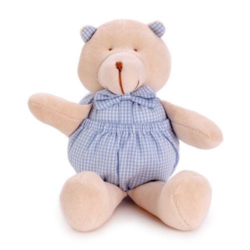 Porta Chupeta de Bebê Pelúcia Urso - AZUL