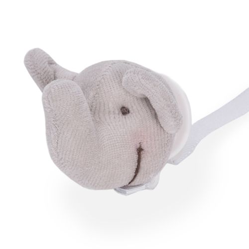 Prendedor de chupeta de Bebê Unissex Elefante Élé - CINZA
