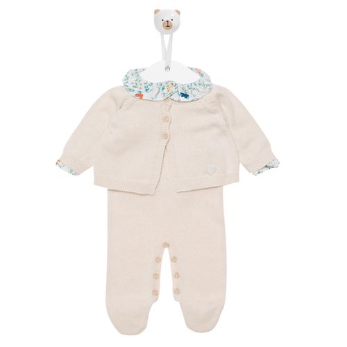 Saída de Maternidade Feminina Mini Floral - OFF WHITE