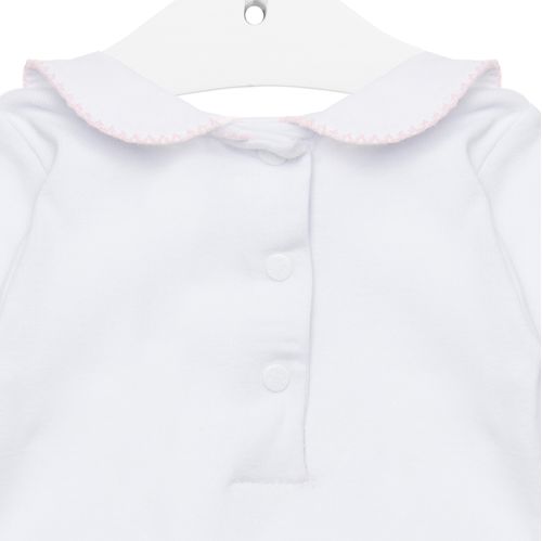 Body de Bebê Feminino Manga Longa Bordado Fada - BRANCO