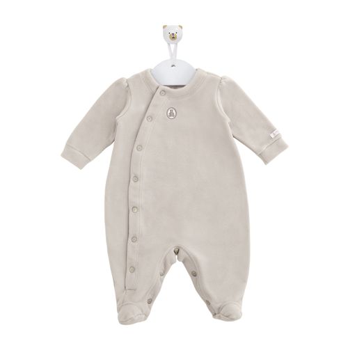 Macacão de Bebê Feminino Longo de Microsoft I Love Mom - CINZA