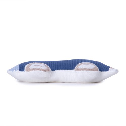 Almofada de Tricot Unissex Trenzinho - AZUL BB