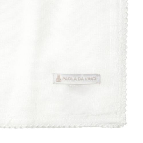 Conjunto Toalha Fralda bordado picueta - BRANCO/BRANCO