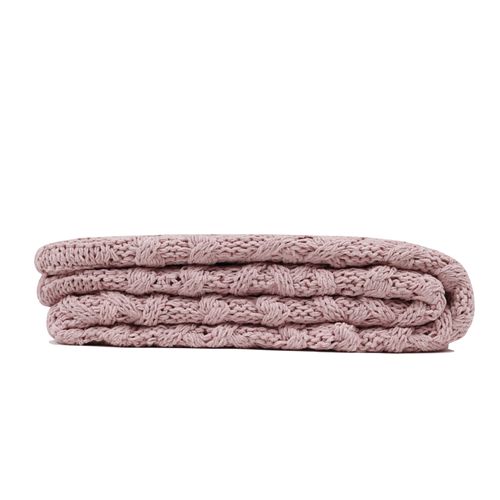 Manta Tricot Chenille - ROSE