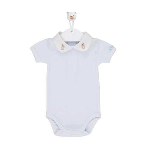 Body Bebê Manga Curta Coelho - BRANCO