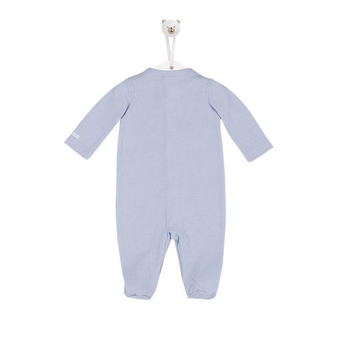 Macacão de Bebê Longo Ponto Roma África - AZUL BEBE