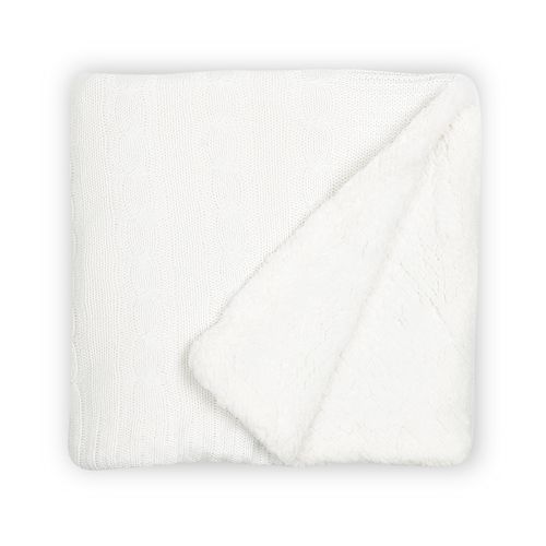 Manta Tricot Sherpa Tranças - BRANCO