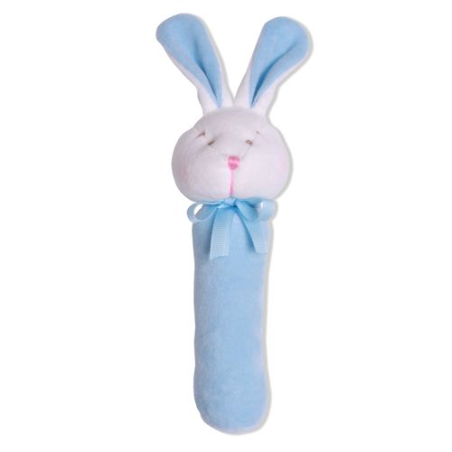 Chocalho de Pelúcia de Bebê Coelho Picollo - AZUL