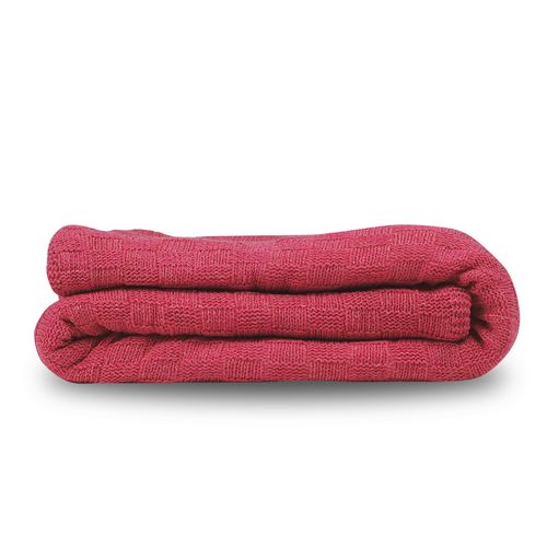 Manta Tricot Sherpa Tranças - PINK