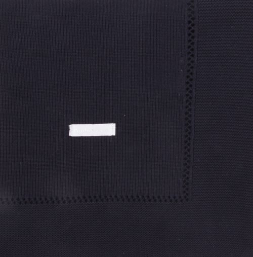 Manta para Saída de Maternidade Tricot Liscio - AZUL MARINHO