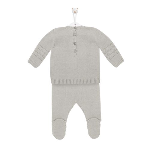 Saída de Maternidade Blusa e Calça Tranças - CINZA