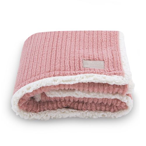 Manta Bebê Treccia Double Sherpa - ROSE