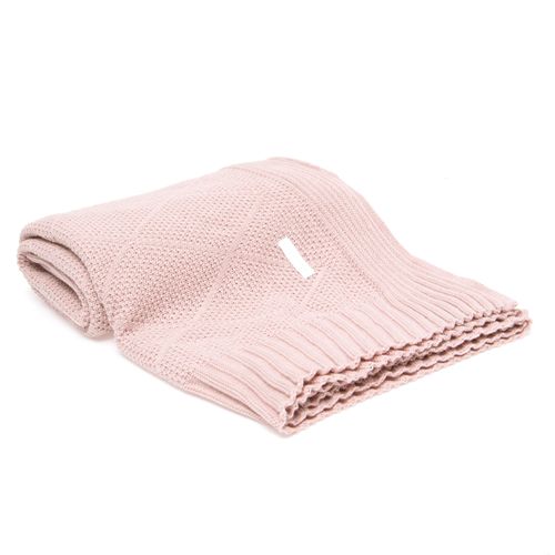 Manta para Berço de Tricot Losango - ROSE