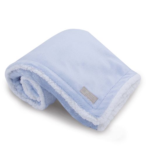 Manta Bebê Pulito Double Sherpa - AZUL BEBE