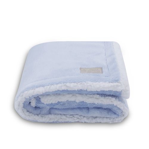Manta Bebê Pulito Double Sherpa - AZUL BEBE