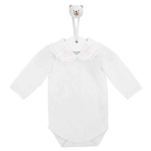 Body de Bebê Feminino Manga Longa Ramo de Flores - ROSA
