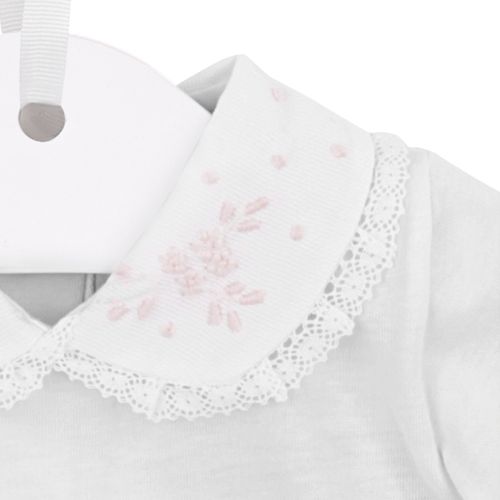 Body de Bebê Feminino Manga Longa Ramo de Flores - ROSA