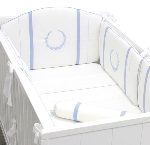 Protetor de Berço Medalhão - AZUL BEBE