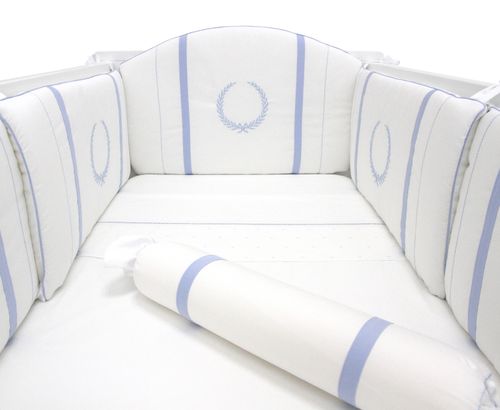 Protetor de Berço Medalhão - AZUL BEBE