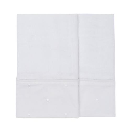 Kit com 2 Fraldas Bordado Poá - BRANCO