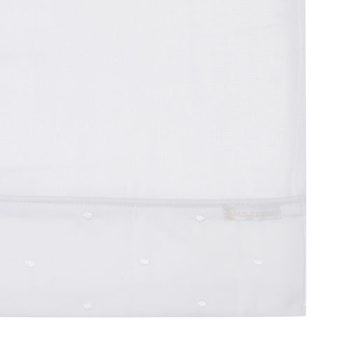 Kit com 2 Fraldas Bordado Poá - BRANCO