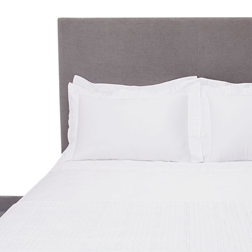 Jogo de Cama Casal Bambu com  Bordado Ajour - BRANCO