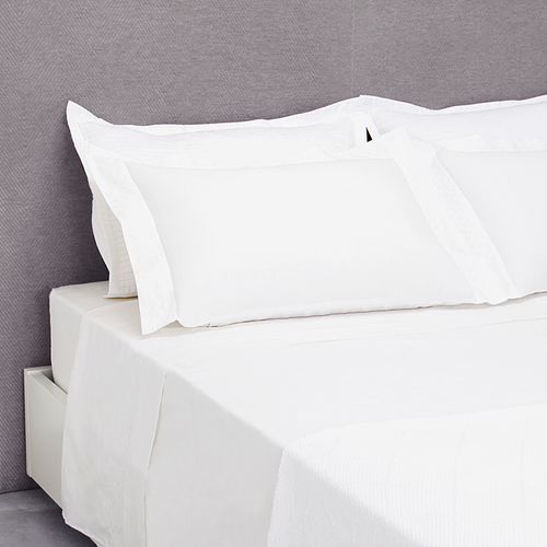 Jogo de Cama Casal Linho Ajour - BRANCO