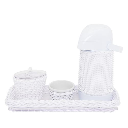 Kit Higiene de Bebê Unissex- 4 Peças - BRANCO