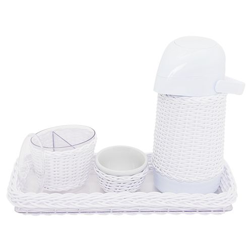 Kit Higiene de Bebê Unissex- 4 Peças - BRANCO