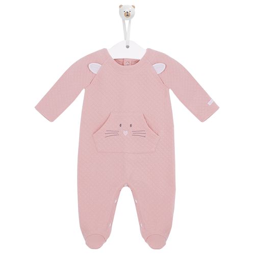 Macacão de Bebê Feminino Longo em Matelasse Coelhinho - ROSE