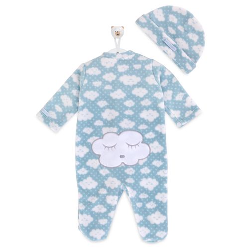 Macacão de Bebê Masculino Longo Soft Nuvens - AZUL BEBE