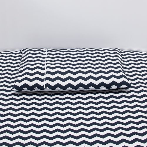 Lençol de Berço 300 Fios Chevron - AZUL MARINHO