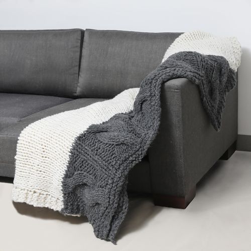 Manta Tricot Due Colori - CRU/CHUMBO