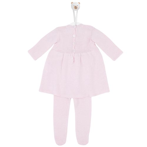 Saída de Maternidade Feminina Rococó Pérola - ROSA PASTEL