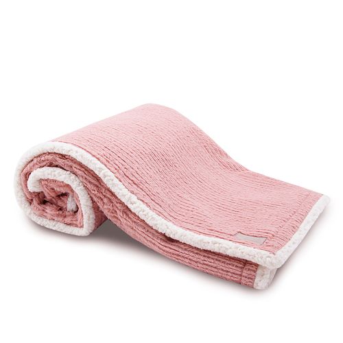Cobertor Bebê Treccia Double Sherpa - ROSE
