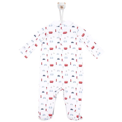 Macacão de Bebê Longo em Algodão Egípcio London - BRANCO