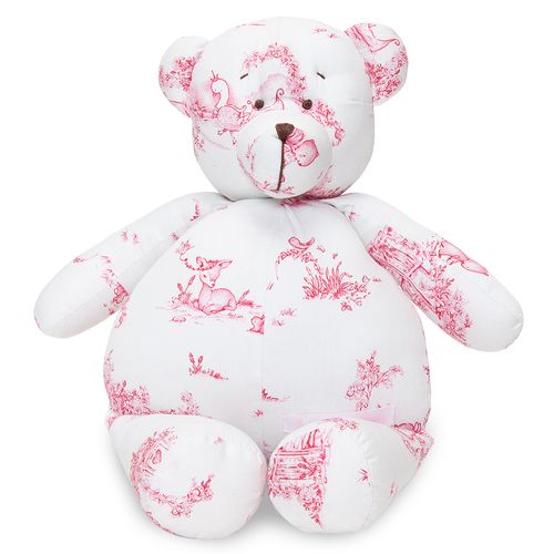 Pelúcia Unissex Urso Toile de Jouy - Tamanho M - ROSA