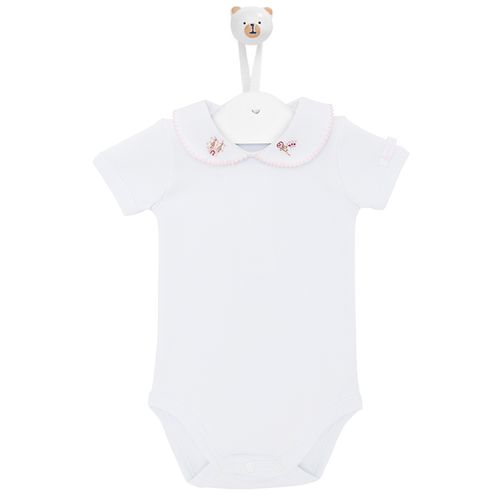 Body de Bebê Feminino Manga Curta Fada - BRANCO