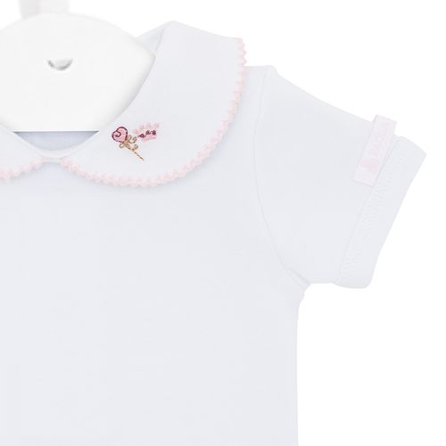 Body de Bebê Feminino Manga Curta Fada - BRANCO