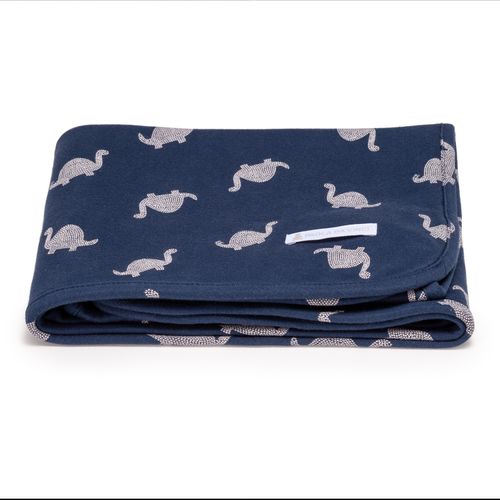 Manta de Bebê Algodão Egípcio Dinossauro - AZUL MARINHO