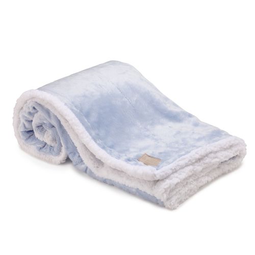 Cobertor de Bebê Pulito Double Sherpa - AZUL BEBE