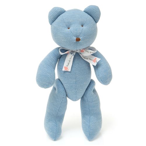 Pelúcia Unissex Urso Bimbi Tricot - Tamanho M - AZUL